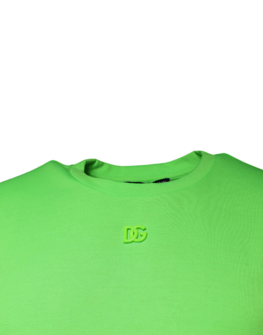 Dolce & Gabbana Green Logo Round Neck Short Sleeves T-shirt by Dolce & Gabbana