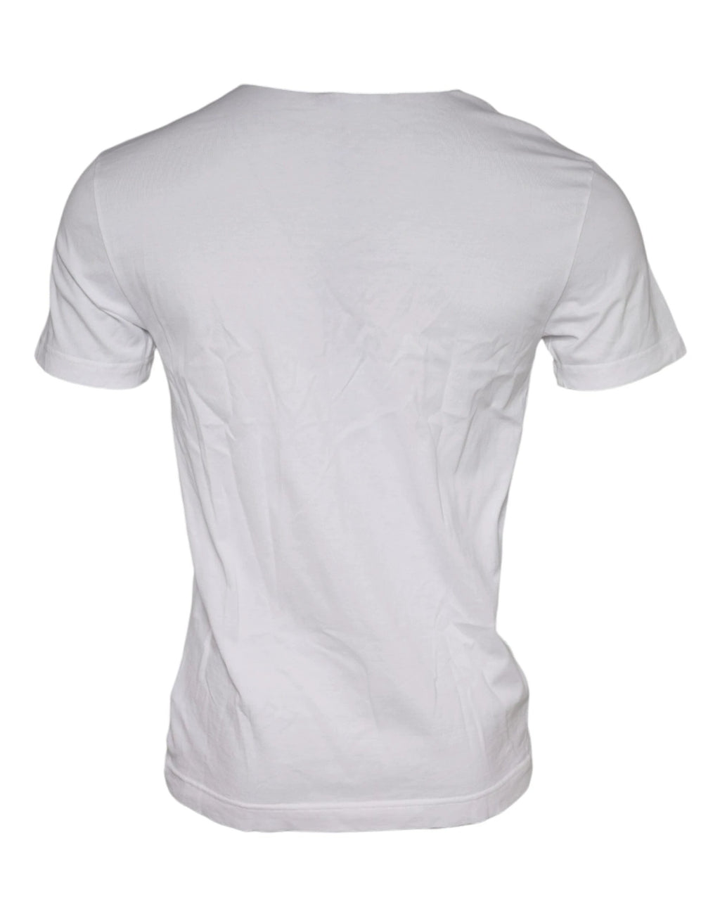 Dolce & Gabbana White Graphic Print Cotton Crew Neck T-shirt by Dolce & Gabbana
