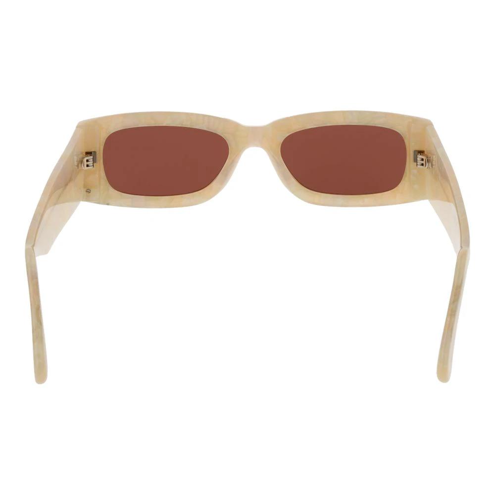Lunettes de soleil en plastique beige GCDS