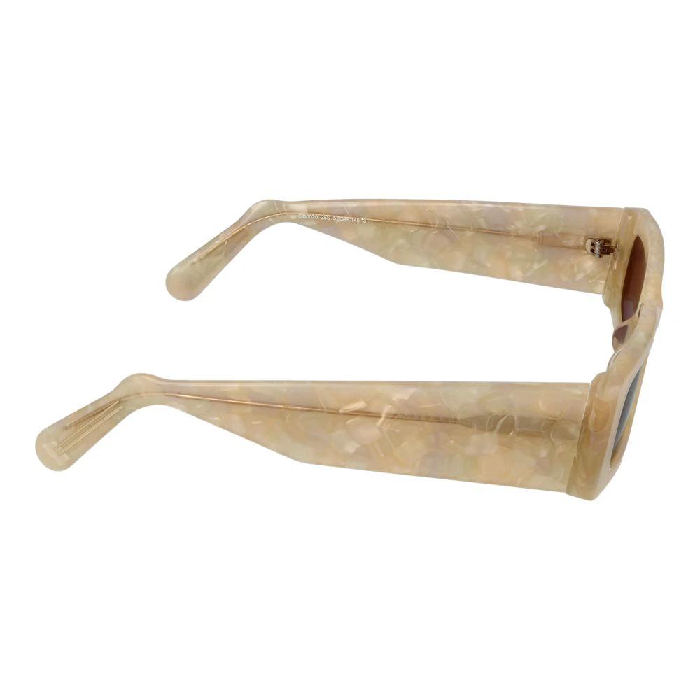 Lunettes de soleil en plastique beige GCDS