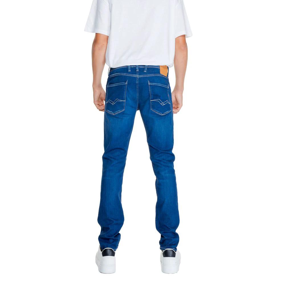 Replay Blue Cotton Relaxed Fit Jeans by Replay