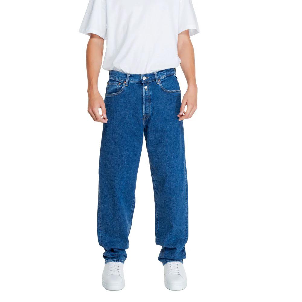 Replay Blue Cotton Relaxed Fit Jeans by Replay