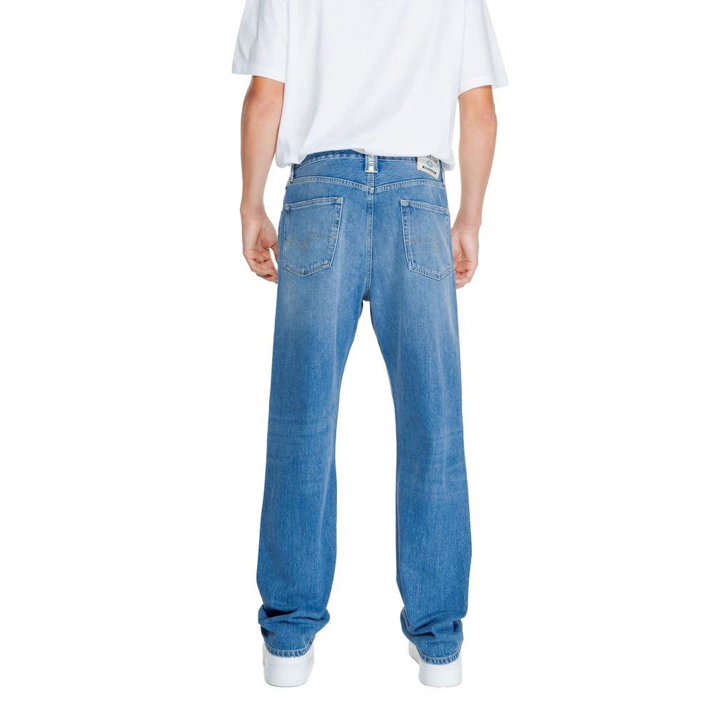 Replay Blue Cotton Relaxed Fit Jeans by Replay