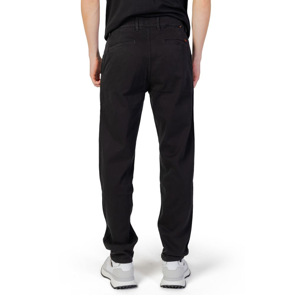 Hugo Boss Black Cotton Chino Pants by Hugo Boss