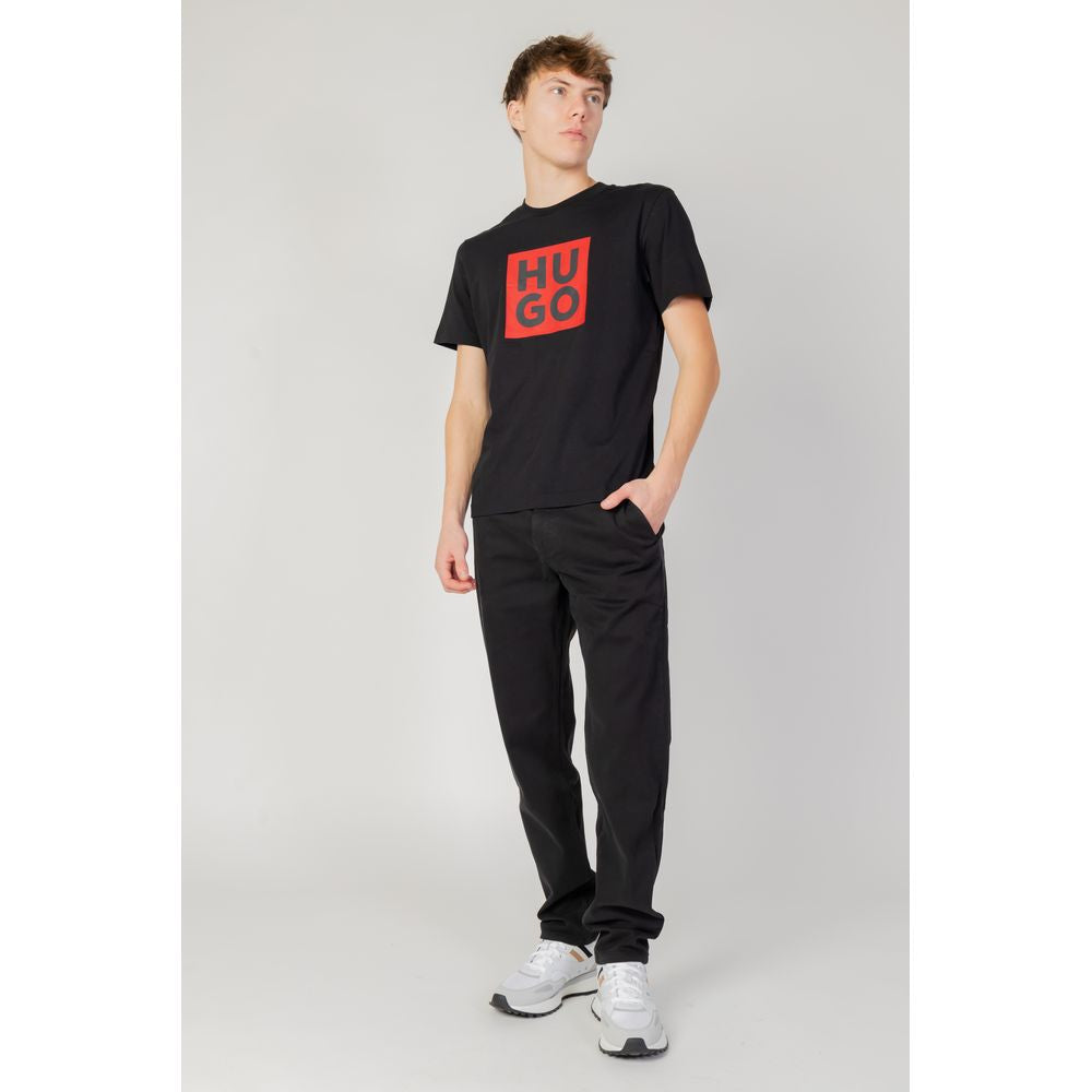 Hugo Boss Black Cotton Chino Pants by Hugo Boss