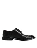 Chaussures habillées Dolce &amp; Gabbana Derby à bout golf en cuir noir