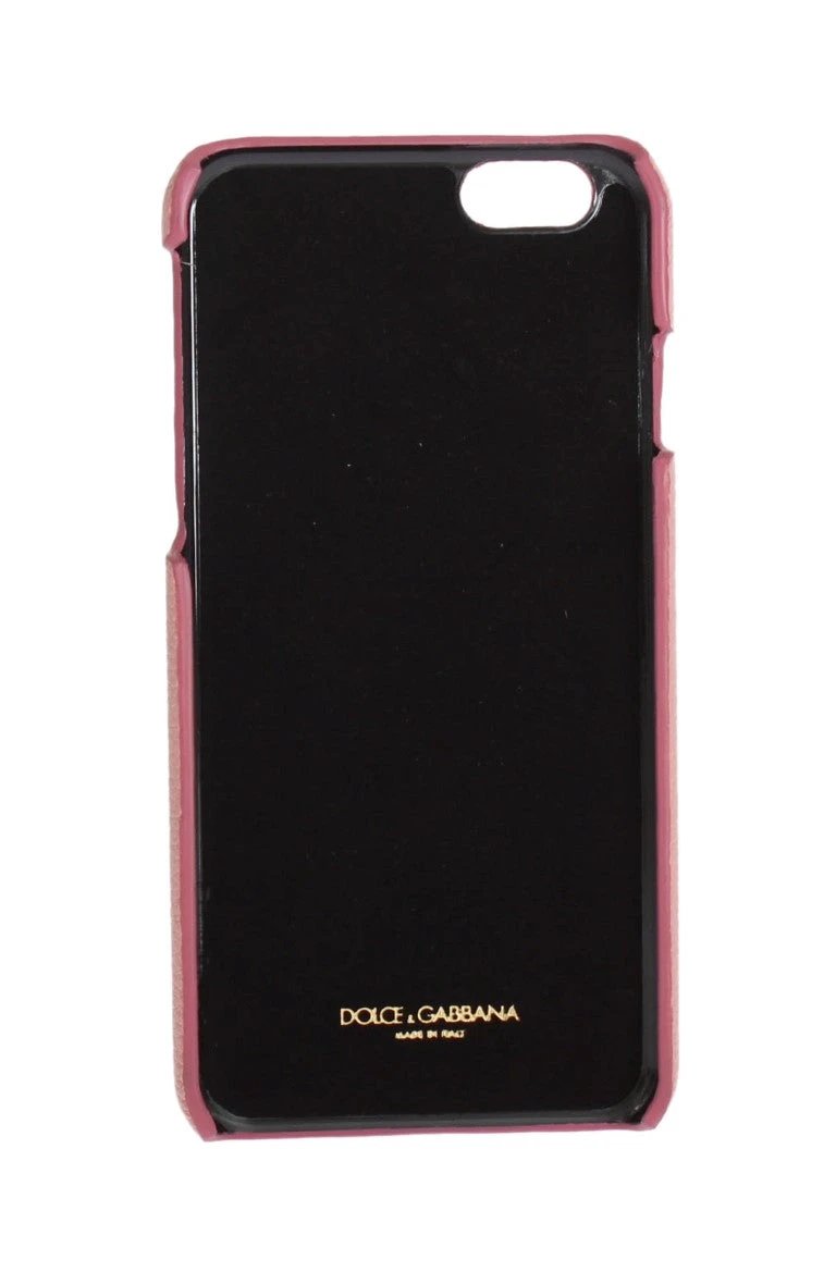 Dolce & Gabbana Pink Leather Heart Phone Cover by Dolce & Gabbana