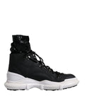 Dolce & Gabbana Black Nylon Galileo High Top Sneakers Shoes by Dolce & Gabbana