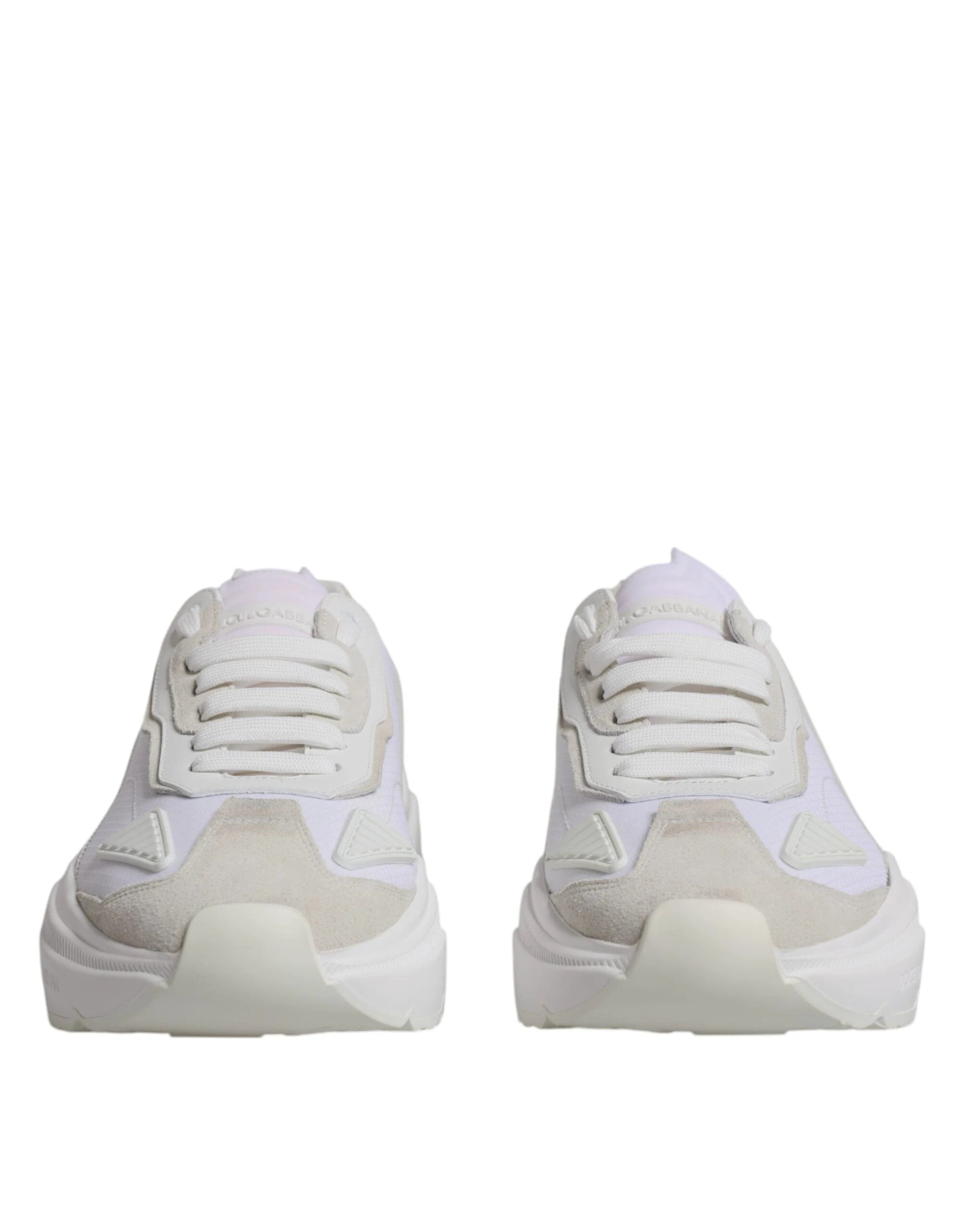 Dolce & Gabbana White Leather Daymaster Low Top Sneakers Shoes by Dolce & Gabbana