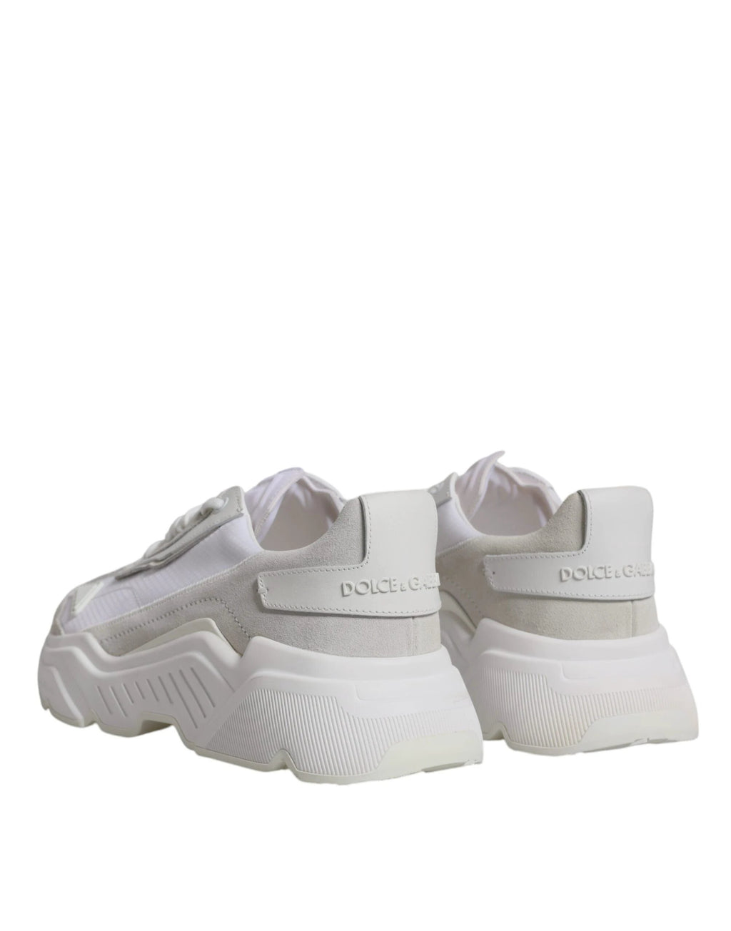 Dolce & Gabbana White Leather Daymaster Low Top Sneakers Shoes by Dolce & Gabbana