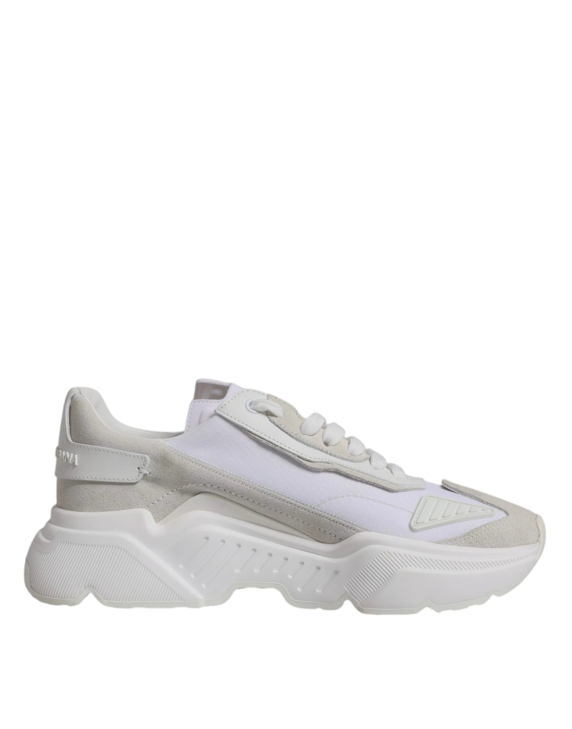 Dolce & Gabbana White Leather Daymaster Low Top Sneakers Shoes by Dolce & Gabbana