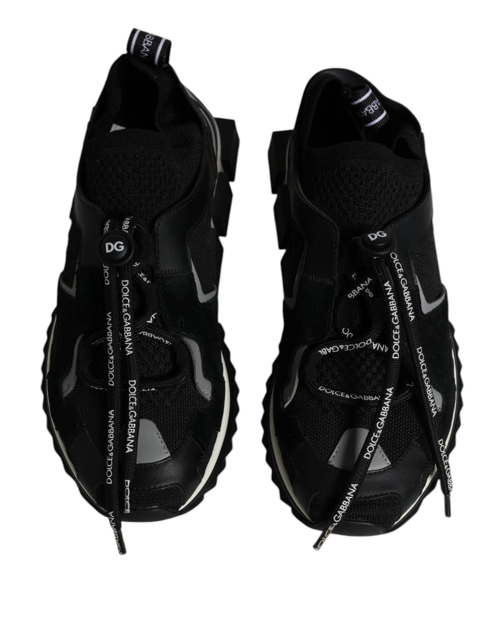 Dolce & Gabbana Black White Logo Sorrento Mens Sneakers Shoes by Dolce & Gabbana