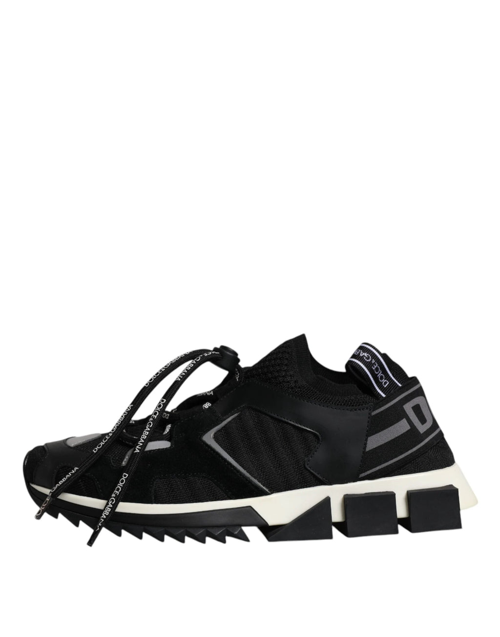 Dolce & Gabbana Black White Logo Sorrento Mens Sneakers Shoes by Dolce & Gabbana