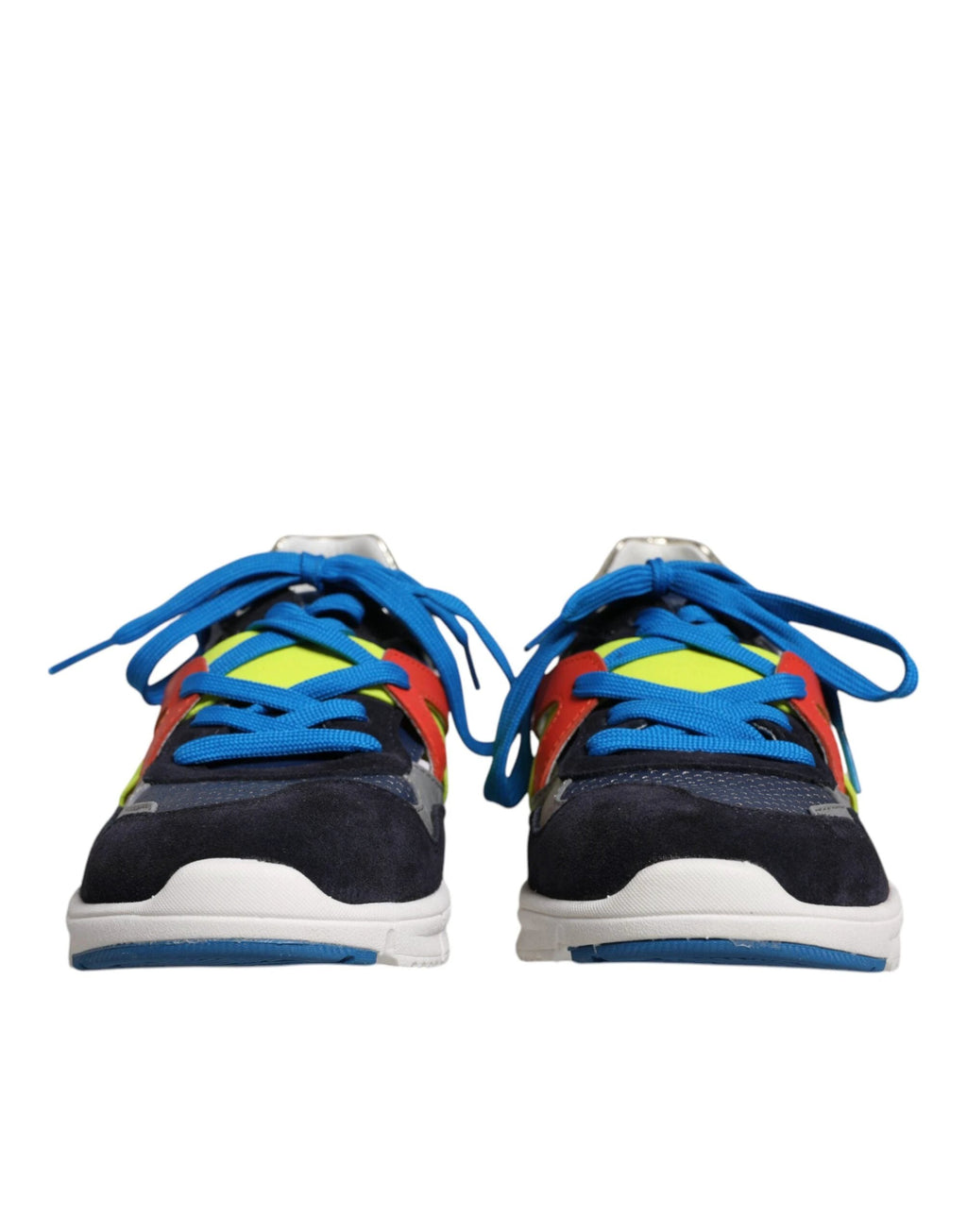 Dolce & Gabbana Multicolor Leather Suede Low Top Sneakers Shoes by Dolce & Gabbana