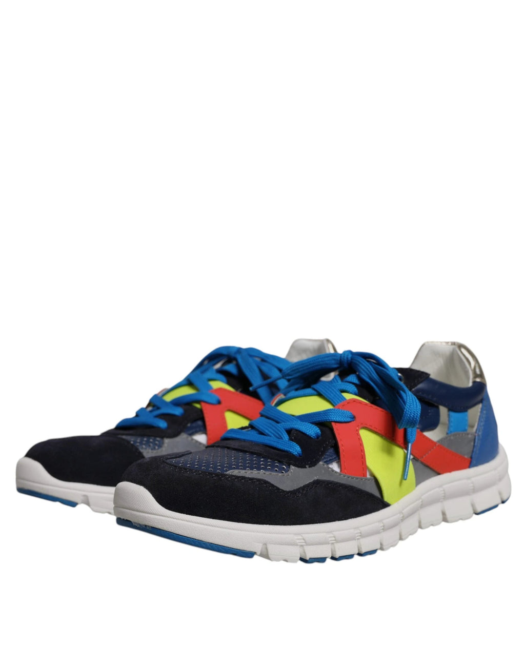Dolce & Gabbana Multicolor Leather Suede Low Top Sneakers Shoes by Dolce & Gabbana