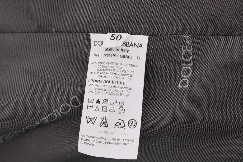 Dolce & Gabbana Gray STAFF Cotton Striped Vest by Dolce & Gabbana