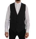Dolce & Gabbana Gray STAFF Cotton Striped Vest by Dolce & Gabbana