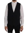 Dolce & Gabbana Black STAFF Wool Striped Vest by Dolce & Gabbana