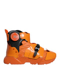 Dolce & Gabbana Orange Multi Panel Chunky High Top Sneakers Shoes by Dolce & Gabbana