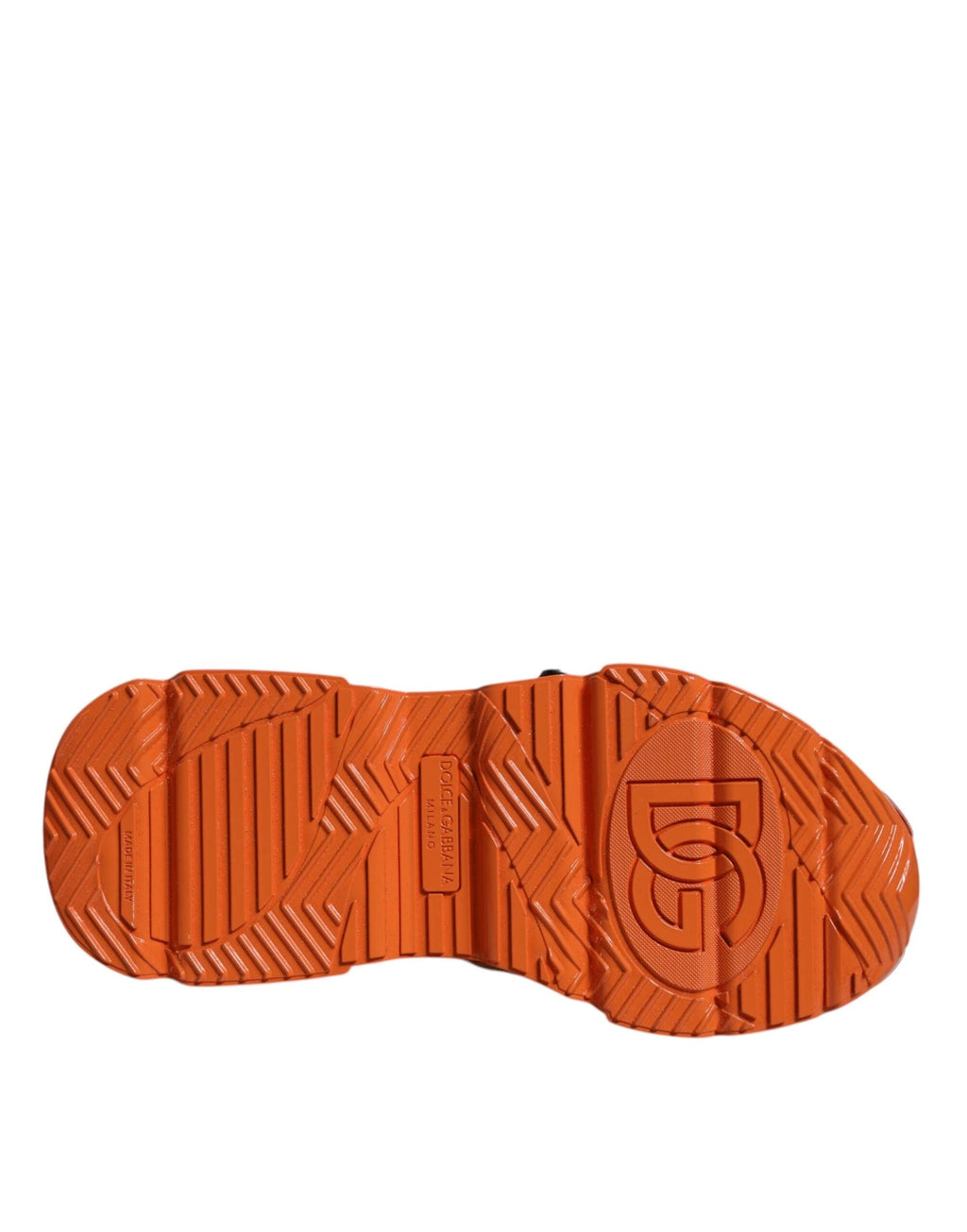 Dolce & Gabbana Orange Multi Panel Chunky High Top Sneakers Shoes by Dolce & Gabbana