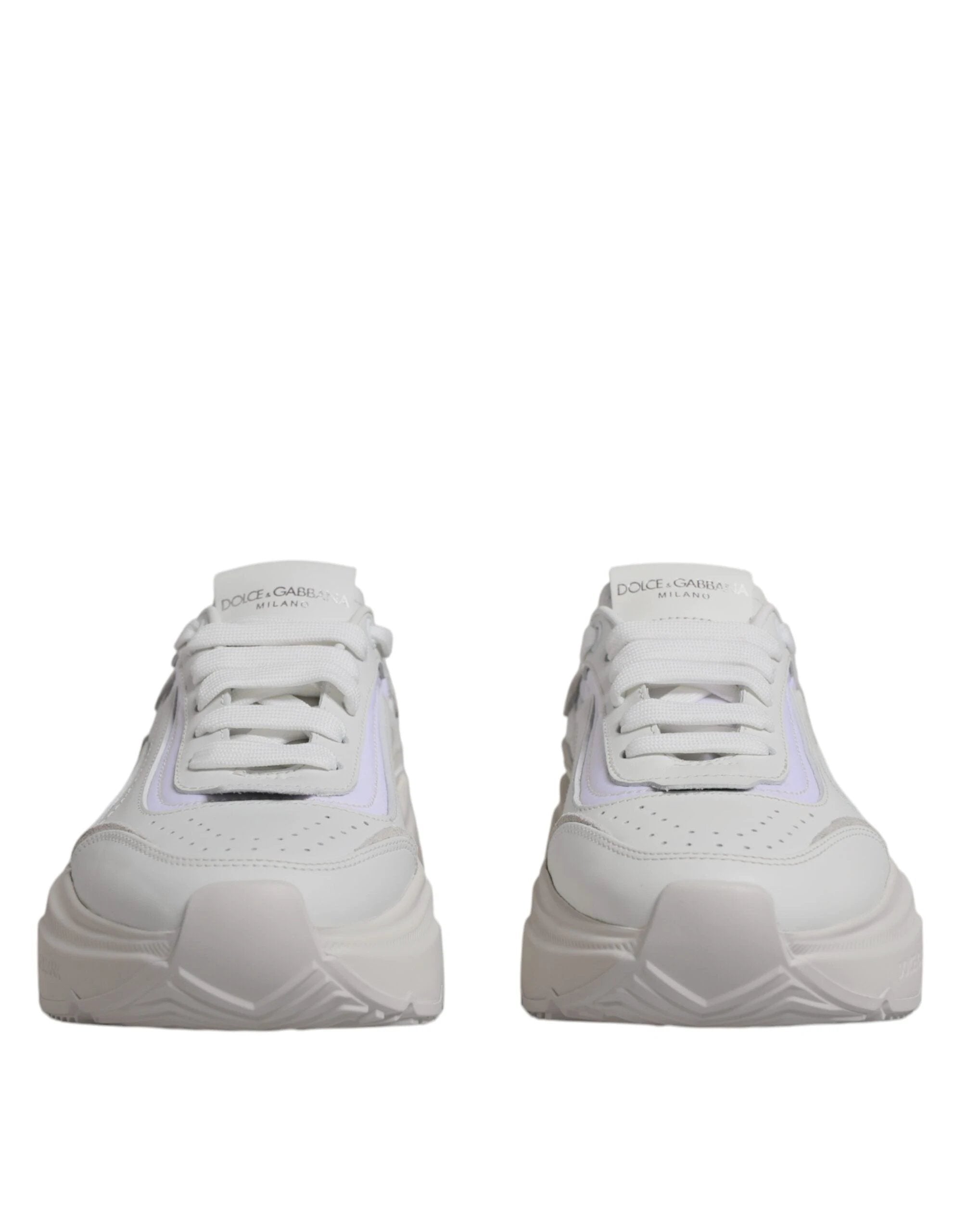 Dolce & Gabbana White Daymaster Low Top Sneakers Shoes by Dolce & Gabbana
