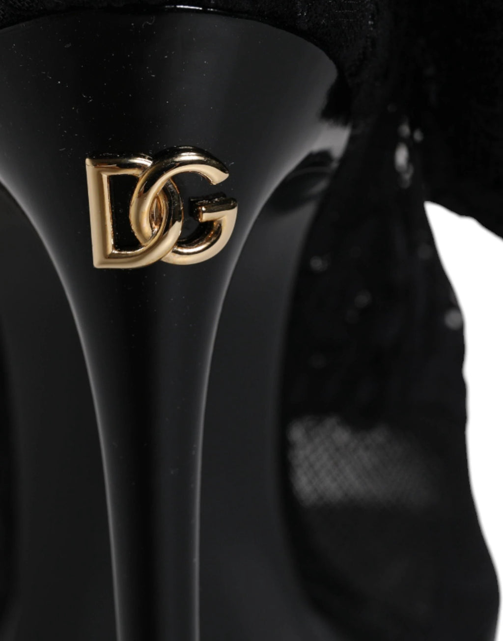 Dolce & Gabbana Black Stretch Taormina Lace Boots Shoes by Dolce & Gabbana