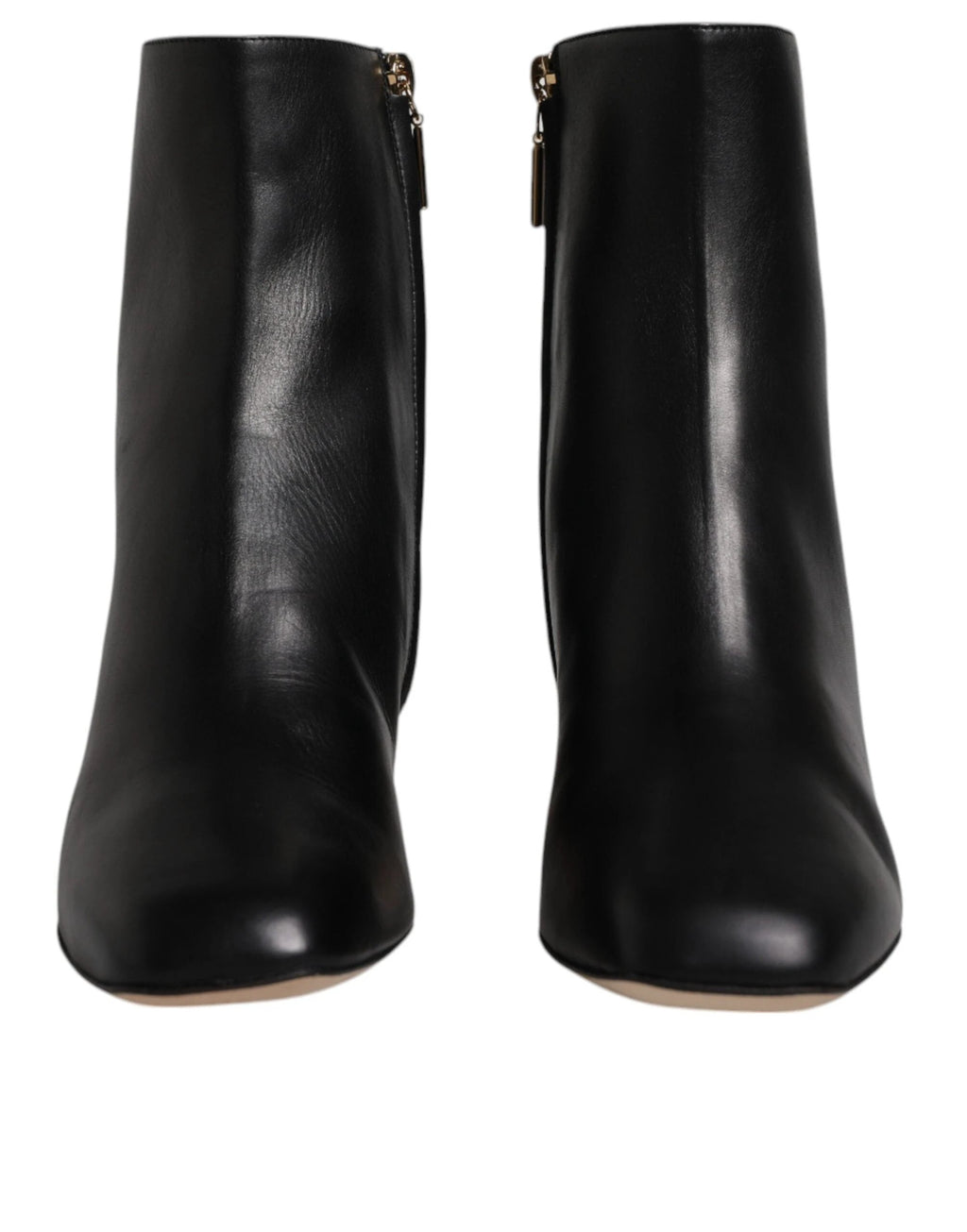 Dolce & Gabbana Black Jackie Leather Mid Calf Boots Shoes by Dolce & Gabbana