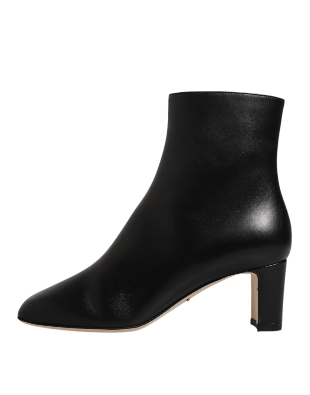 Dolce & Gabbana Black Jackie Leather Mid Calf Boots Shoes by Dolce & Gabbana