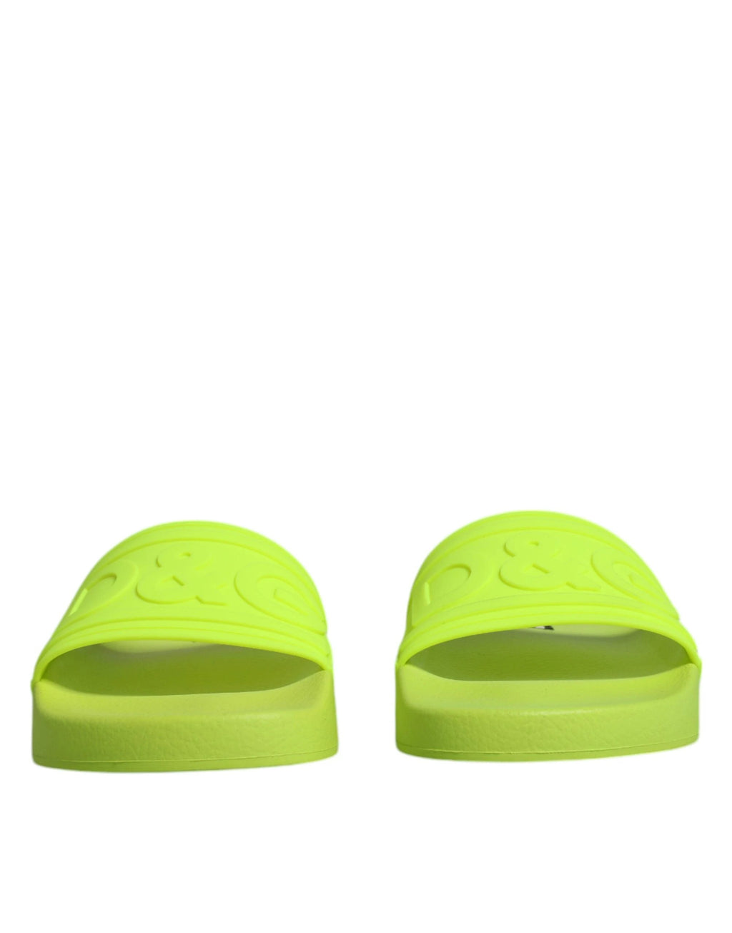 Dolce & Gabbana Green Rubber Slides Sandals Beachwear Shoes by Dolce & Gabbana