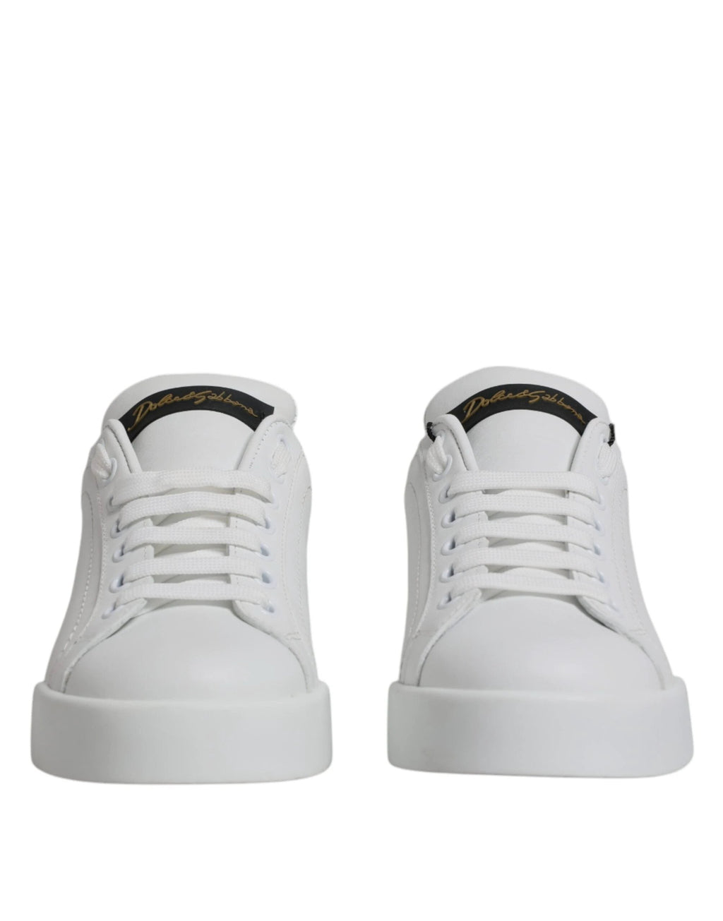 Dolce & Gabbana White Leather Classic Low Top Sneakers Shoes by Dolce & Gabbana
