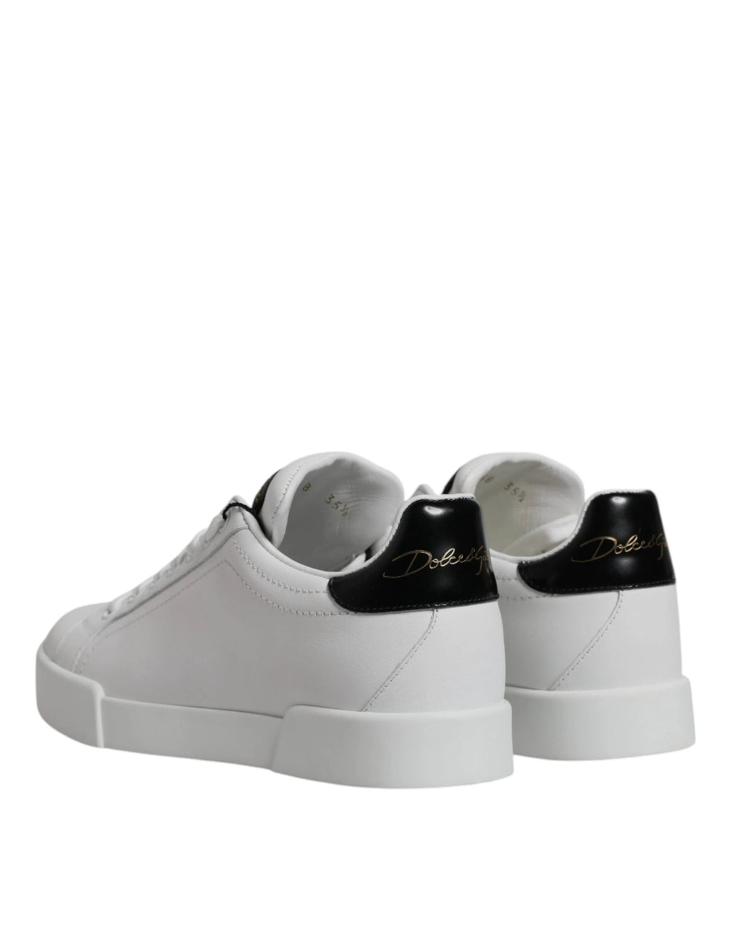 Dolce & Gabbana White Leather Classic Low Top Sneakers Shoes by Dolce & Gabbana
