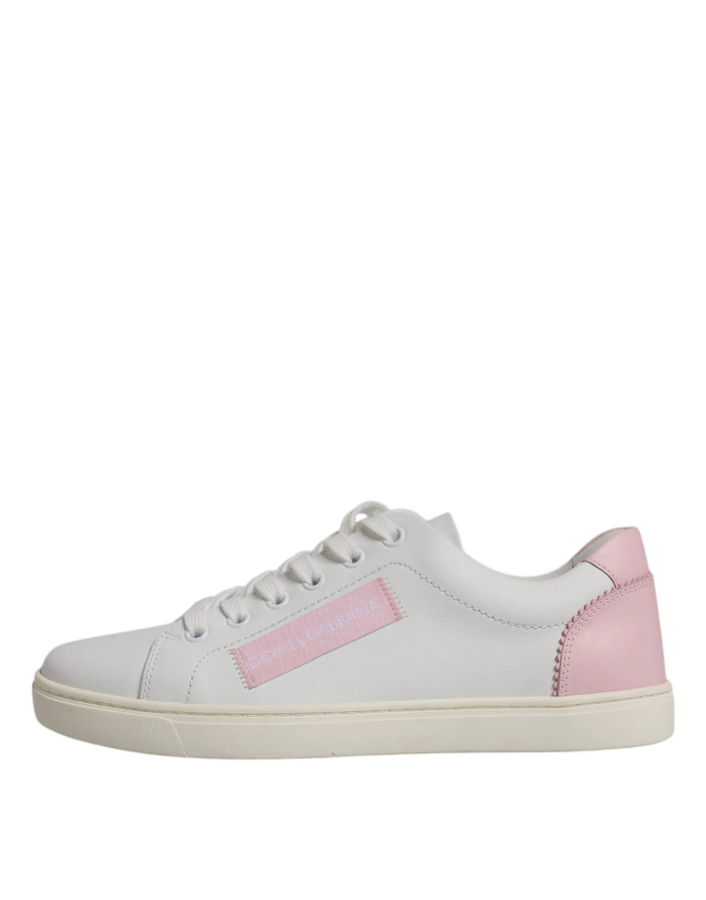 Dolce & Gabbana White Classic Calf Leather Sneakers Shoes by Dolce & Gabbana