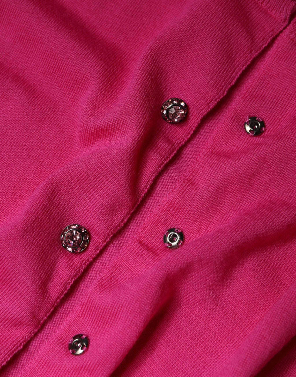 Dolce & Gabbana Pink Wool Button Down Cardigan Sweater by Dolce & Gabbana