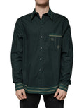 Dolce & Gabbana Green Logo Long Sleeve MARTINI Casual Shirt by Dolce & Gabbana