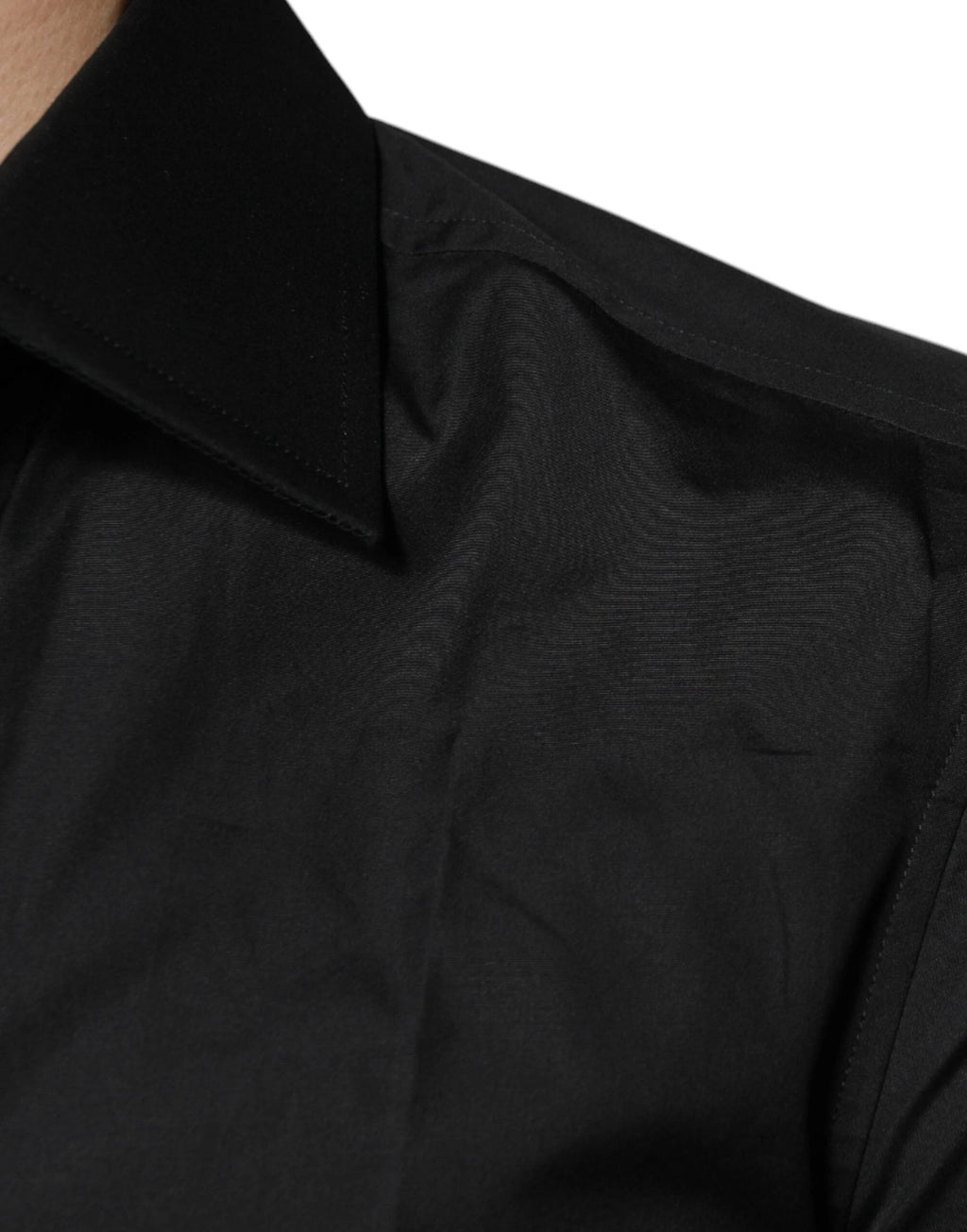 Dolce & Gabbana Black Cotton Formal Long Sleeves Dress Shirt by Dolce & Gabbana