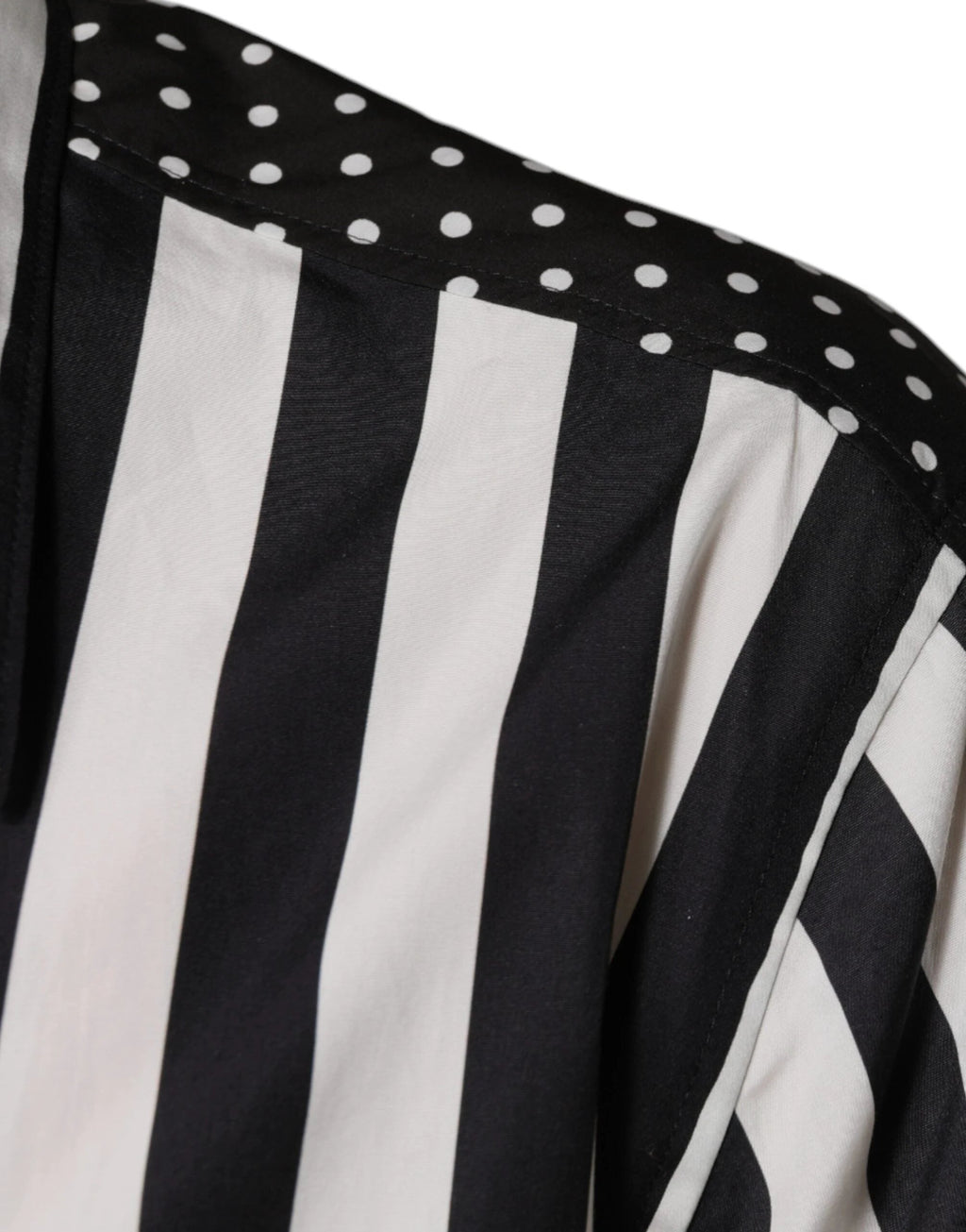 Dolce & Gabbana Black White Striped Button Down Casual Shirt by Dolce & Gabbana