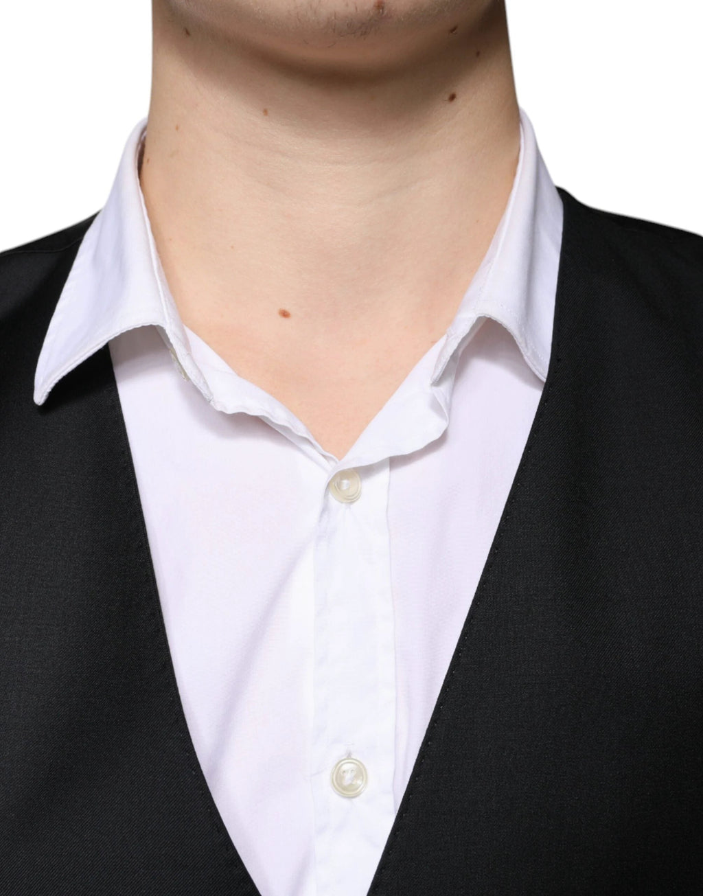 Dolce & Gabbana Black Wool Formal Dress Men Waistcoat Vest by Dolce & Gabbana
