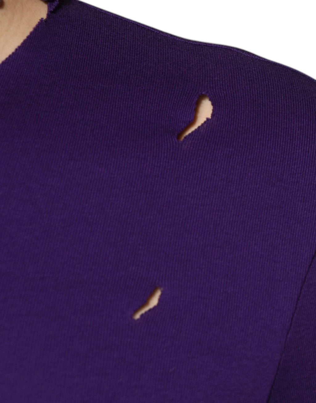 Dolce & Gabbana Purple Cotton Round Neck Pullover Men Sweater by Dolce & Gabbana