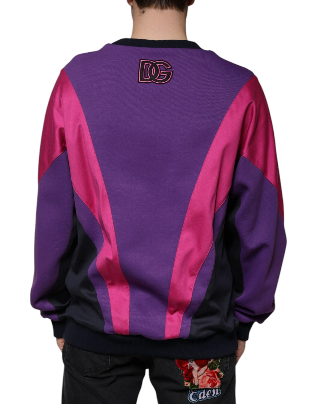Dolce & Gabbana Multicolor Crew Neck Men Sweatshirt Sweater by Dolce & Gabbana