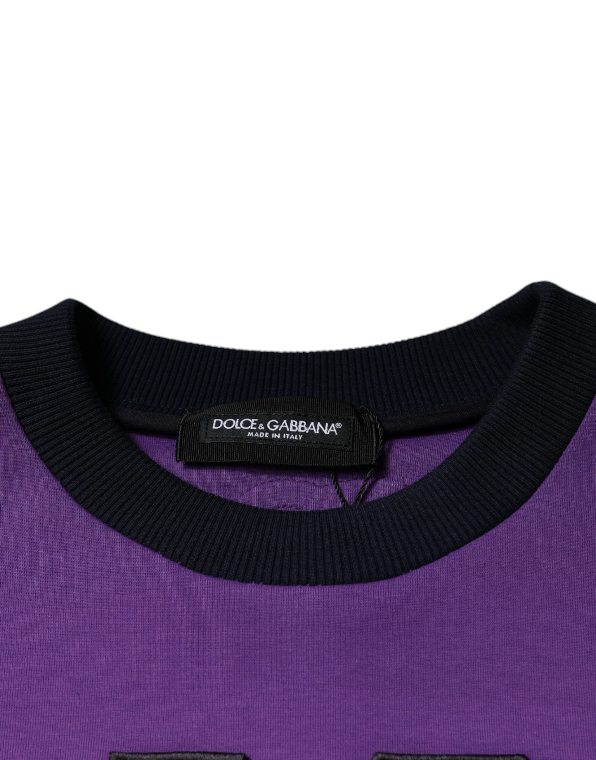 Dolce & Gabbana Multicolor Crew Neck Men Sweatshirt Sweater by Dolce & Gabbana