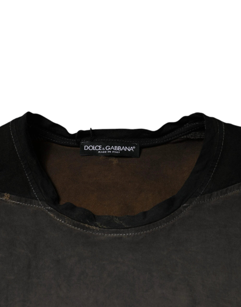 Dolce & Gabbana Brown Graphic Print Cotton Round Neck T-shirt by Dolce & Gabbana