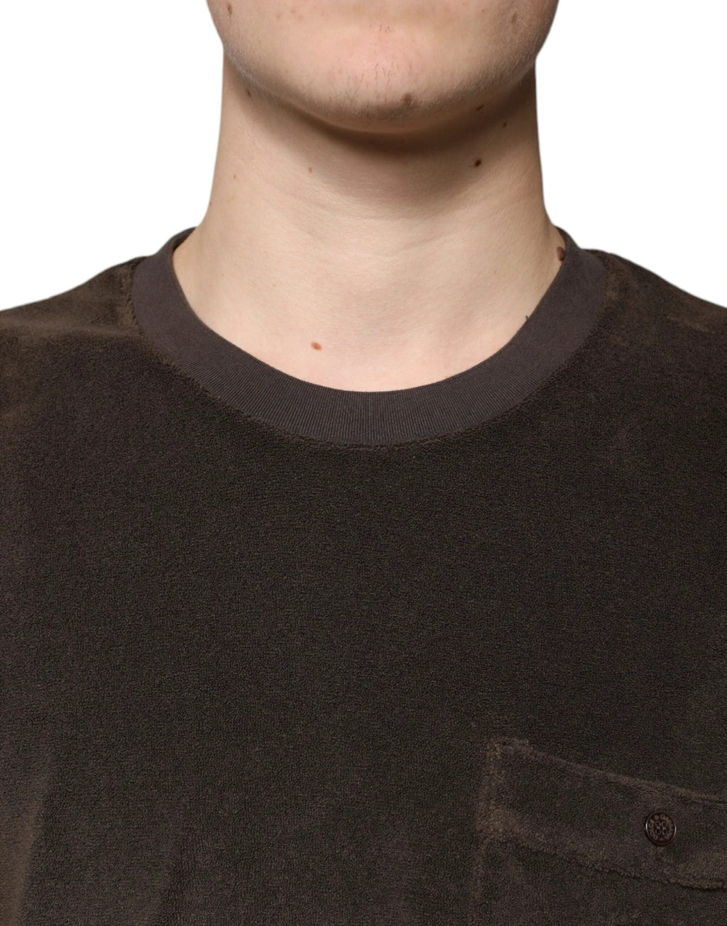 Dolce & Gabbana Brown Cotton Crew Neck Short Sleeves T-shirt by Dolce & Gabbana