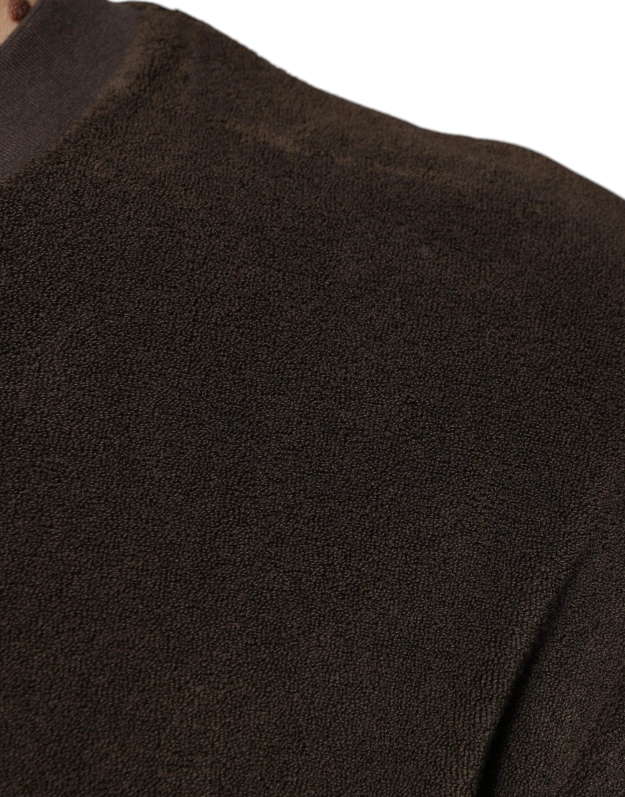 Dolce & Gabbana Brown Cotton Crew Neck Short Sleeves T-shirt by Dolce & Gabbana