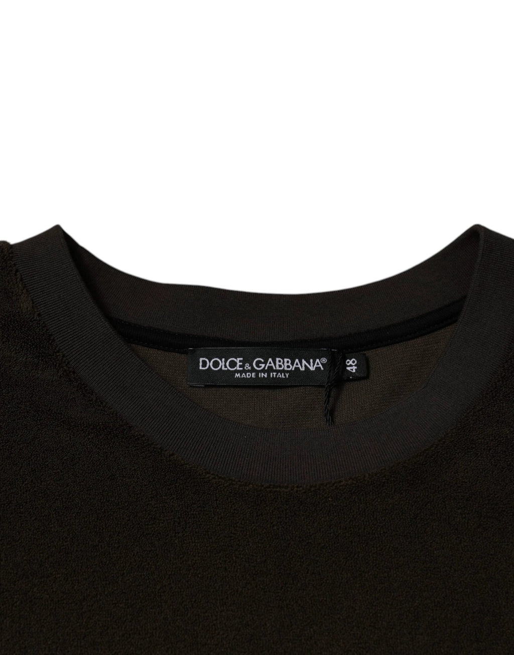 Dolce & Gabbana Brown Cotton Crew Neck Short Sleeves T-shirt by Dolce & Gabbana