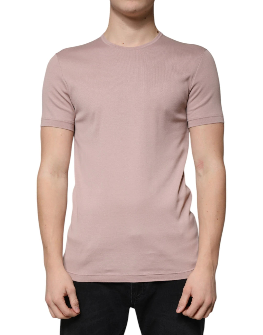 Dolce & Gabbana Brown Cotton Short Sleeves Round Neck T-shirt by Dolce & Gabbana
