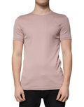Dolce & Gabbana Brown Cotton Short Sleeves Round Neck T-shirt by Dolce & Gabbana