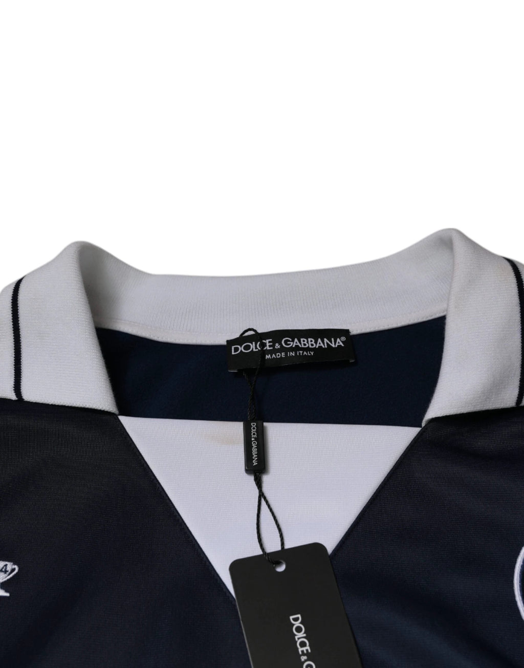Dolce & Gabbana Blue White Milano Long Sleeve Jersey T-shirt by Dolce & Gabbana