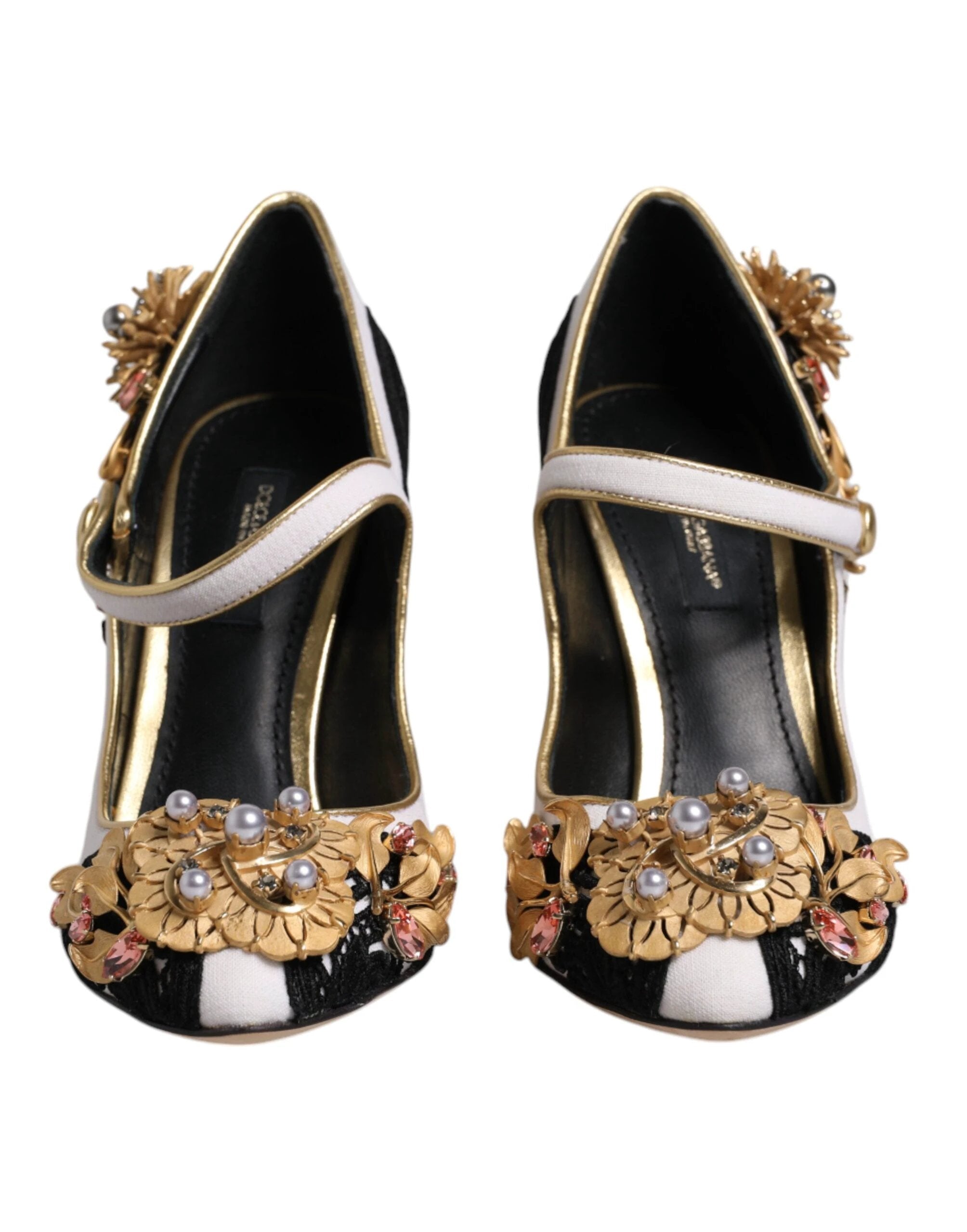 Dolce & Gabbana Multicolor Embellished Heels Pumps Shoes by Dolce & Gabbana