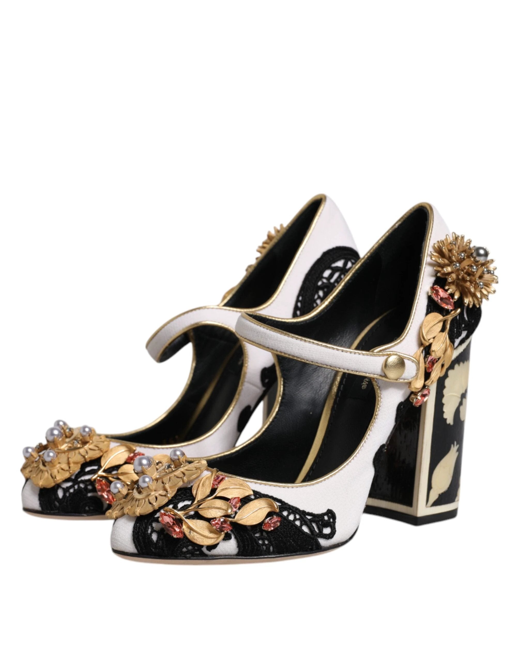 Dolce & Gabbana Multicolor Embellished Heels Pumps Shoes by Dolce & Gabbana