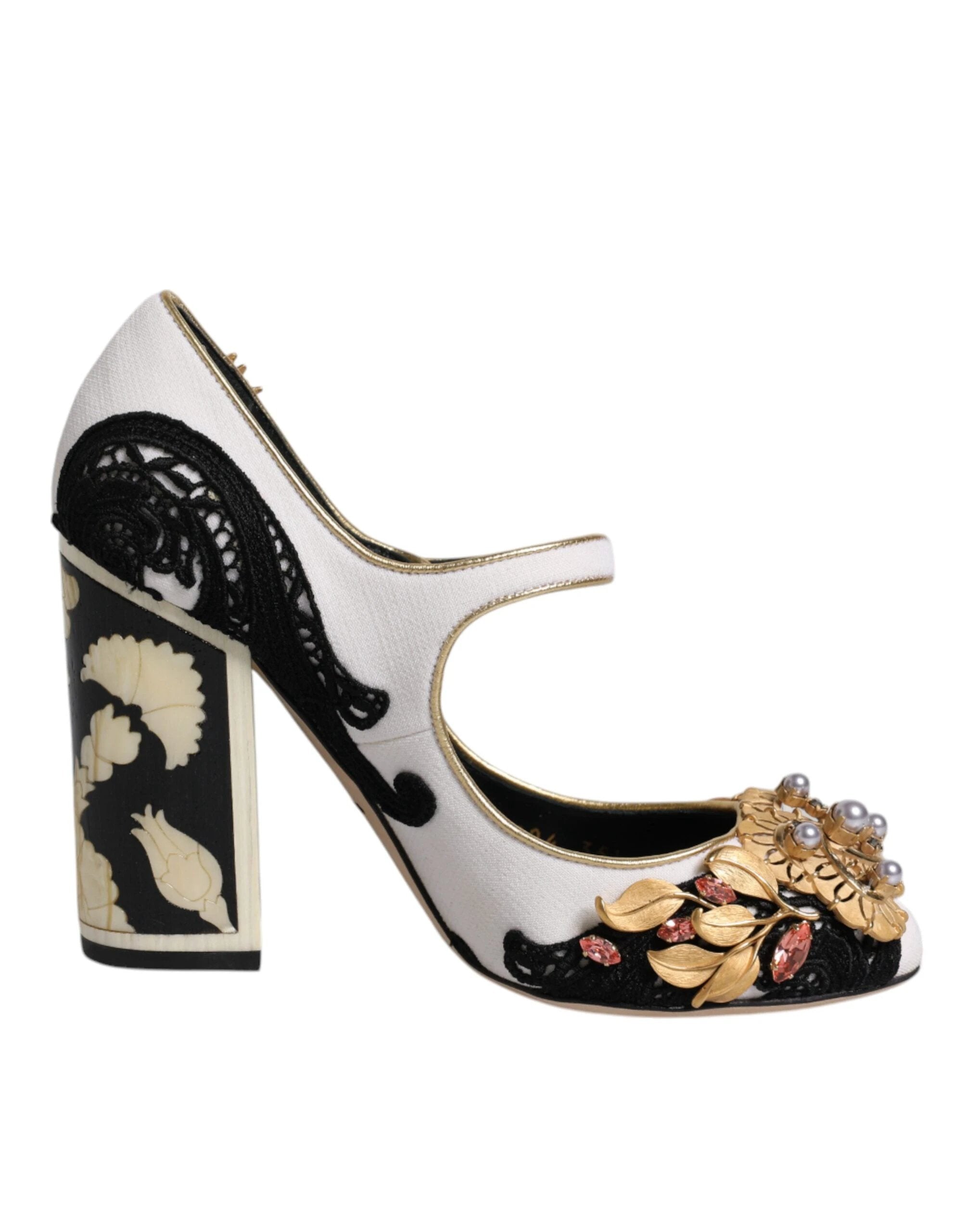 Dolce & Gabbana Multicolor Embellished Heels Pumps Shoes by Dolce & Gabbana